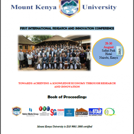 FIRST INTERNATIONAL RESEARCH AND INNOVATION CONFERENCE-2013